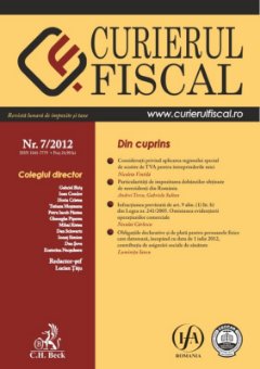 Imagine Curierul fiscal, nr. 7/2012
